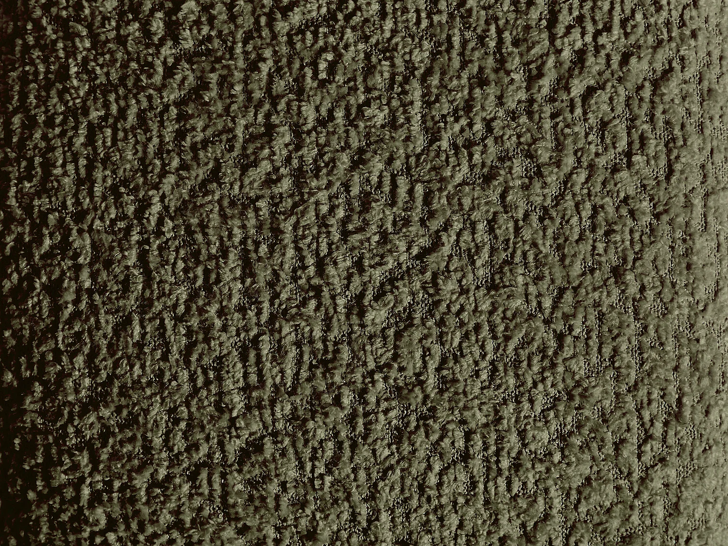 Fauteuil en tissu bouclette vert kaki LELACO