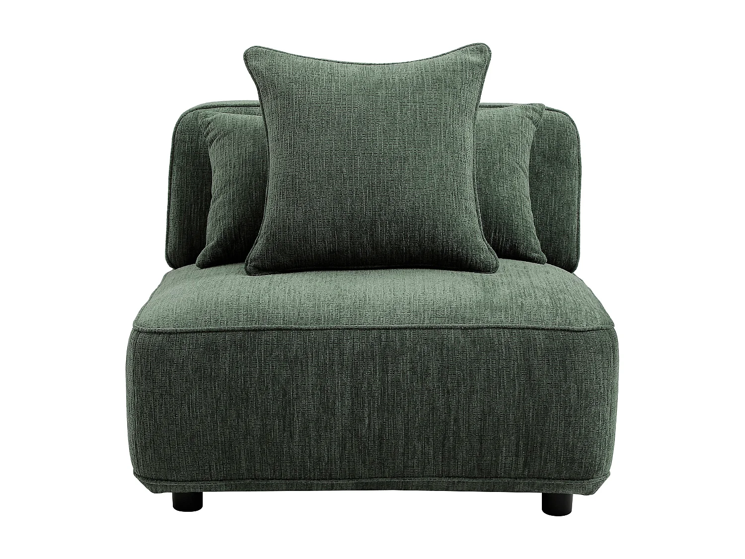 Fauteuil en tissu chenille vert LELACO
