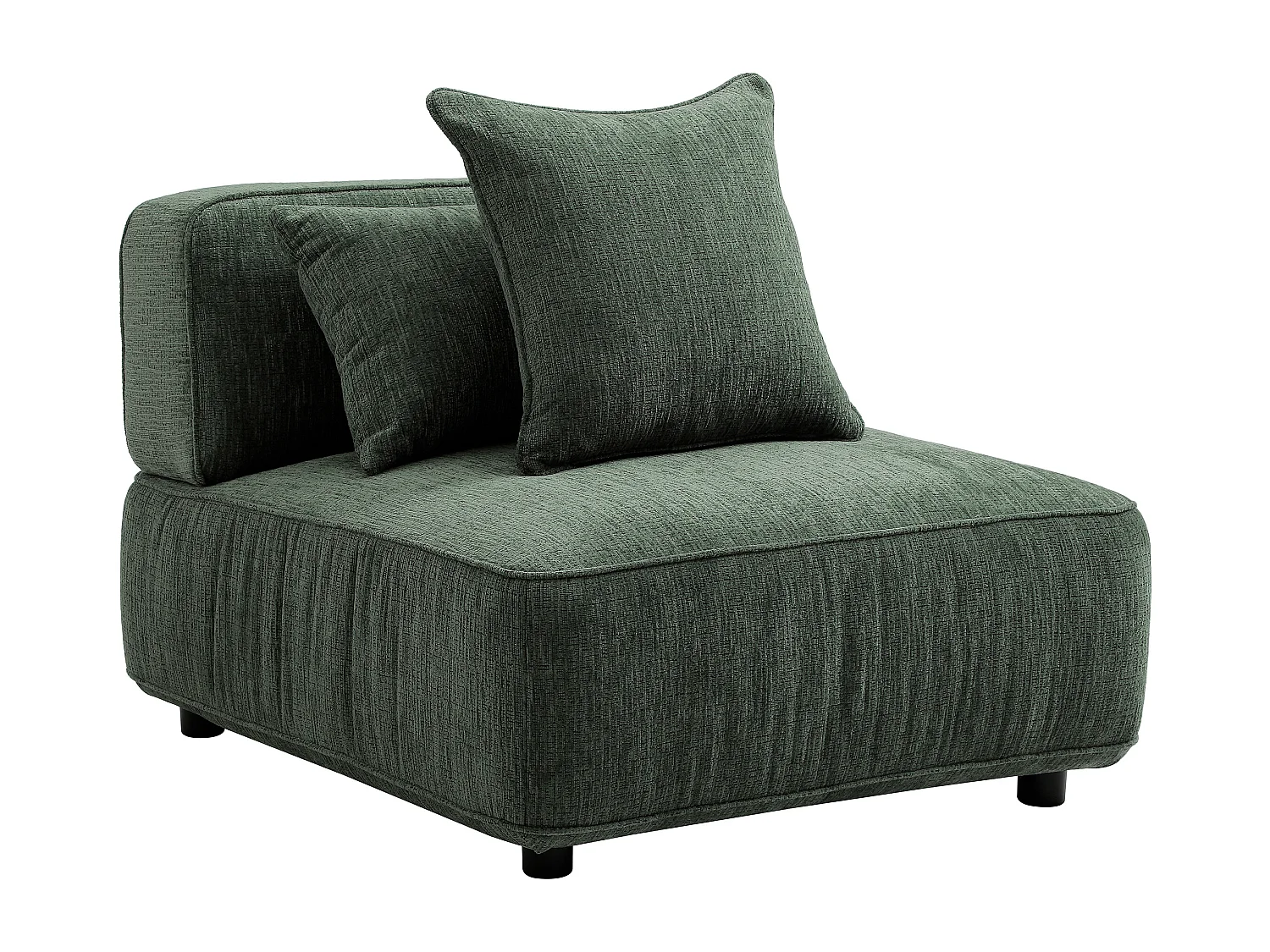 Fauteuil en tissu chenille vert LELACO