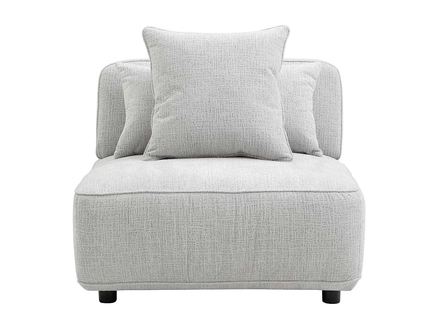 Fauteuil en tissu chenille gris clair LELACO