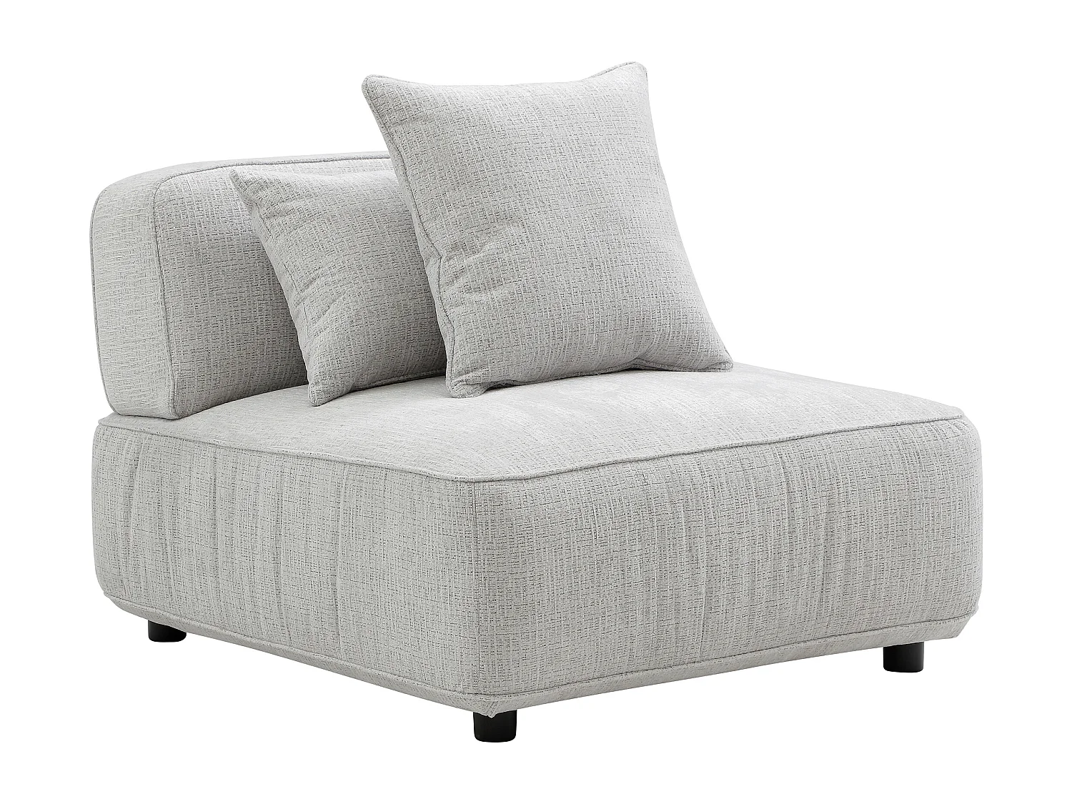 Fauteuil en tissu chenille gris clair LELACO