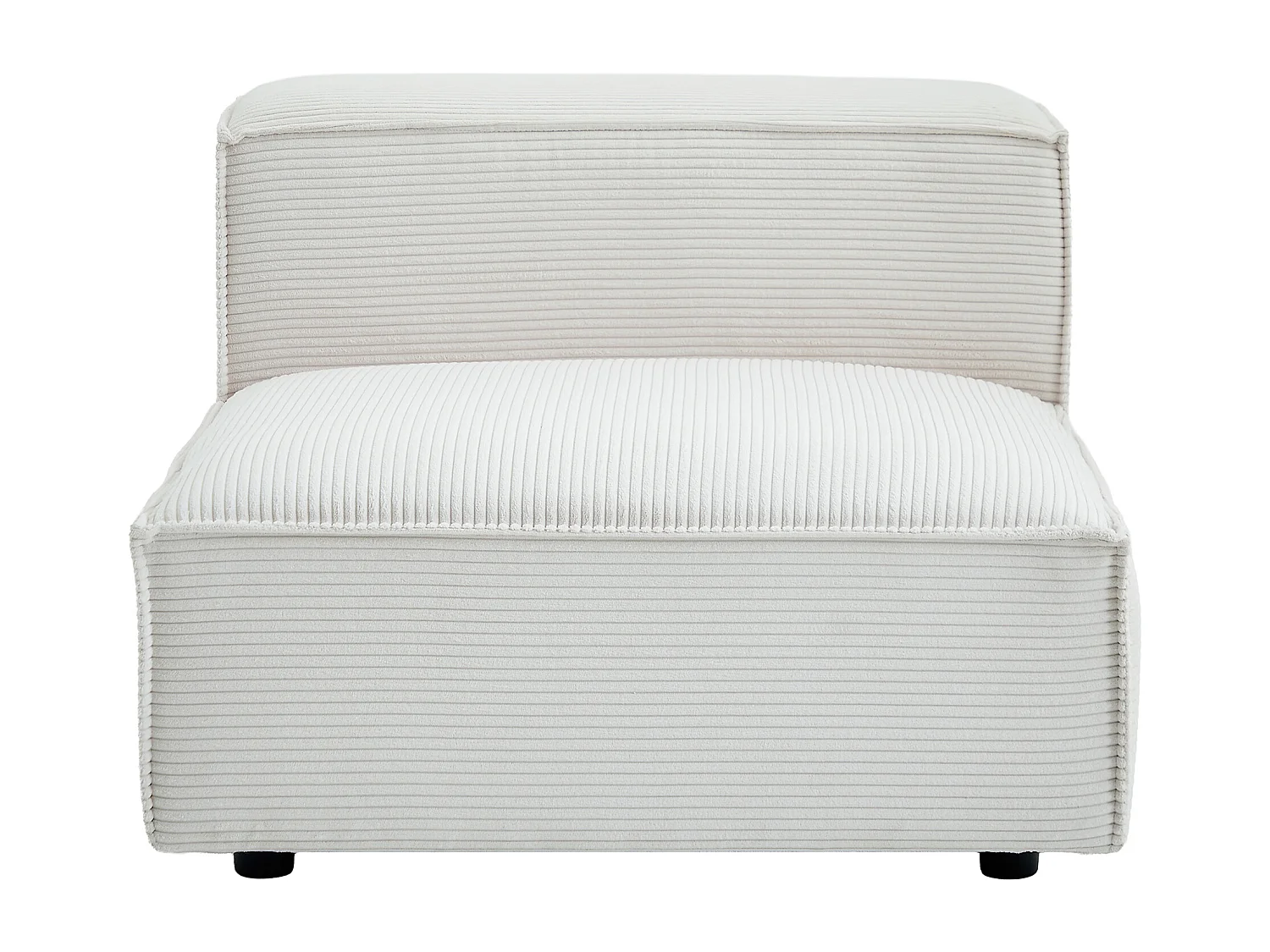 Fauteuil en velours côtelé beige RUZOLO