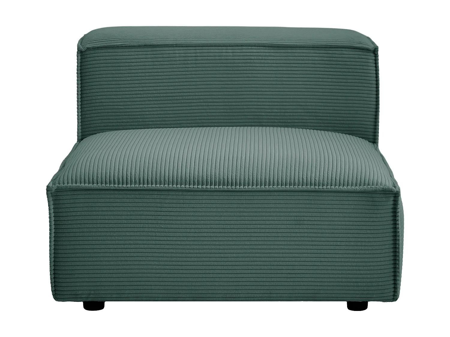 Fauteuil en velours côtelé vert RUZOLO
