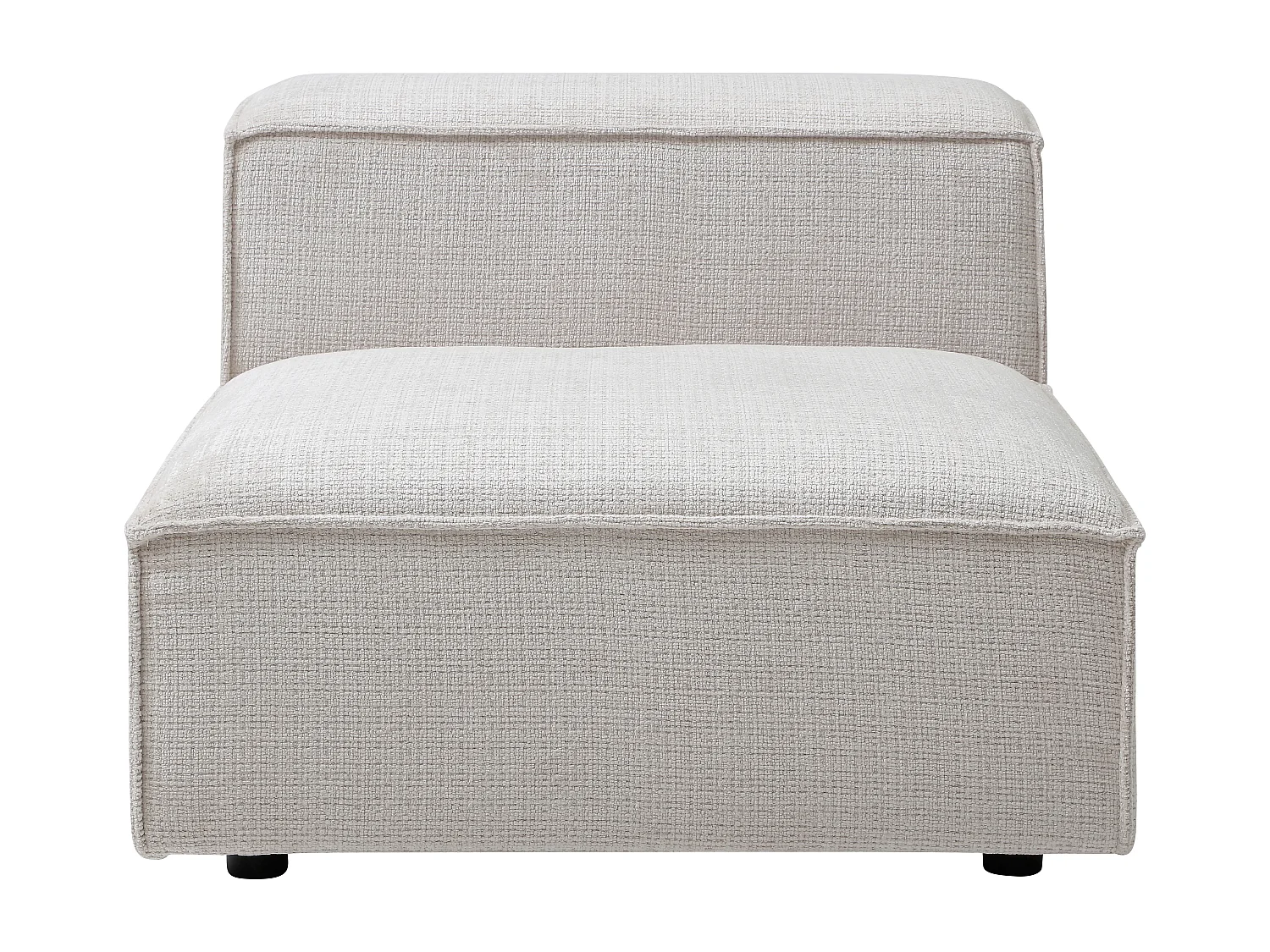 Fauteuil en tissu chenille beige RUZOLO