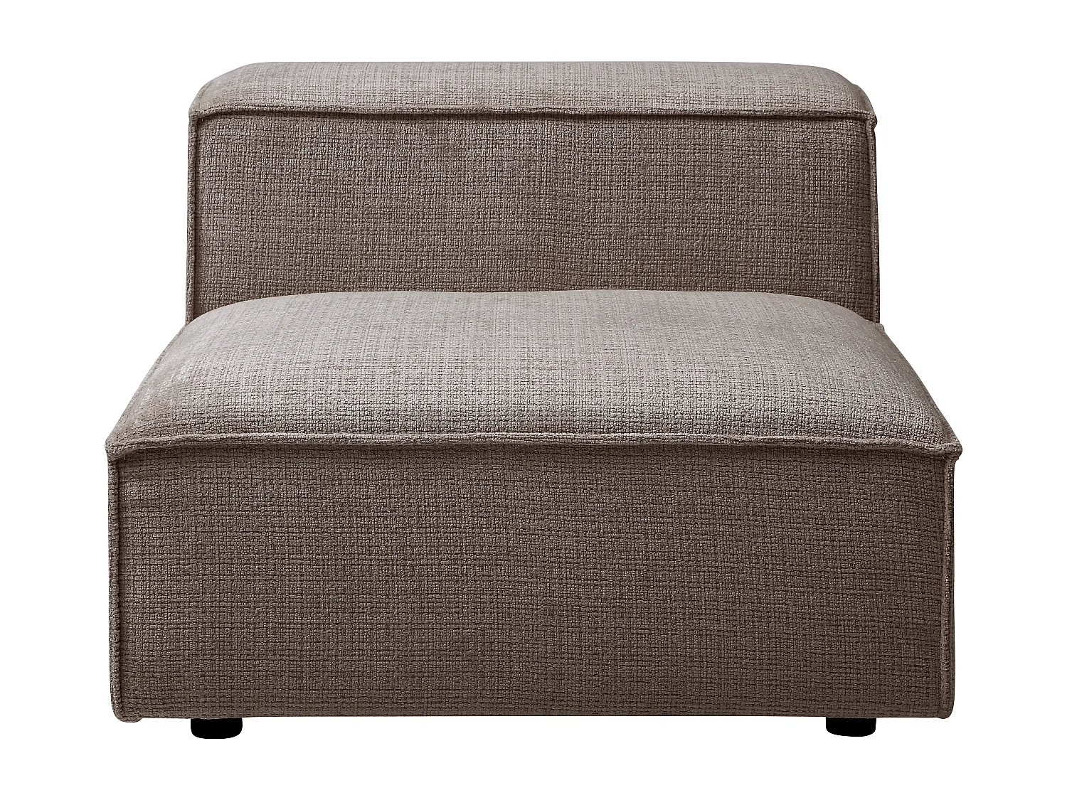Fauteuil en tissu chenille taupe RUZOLO