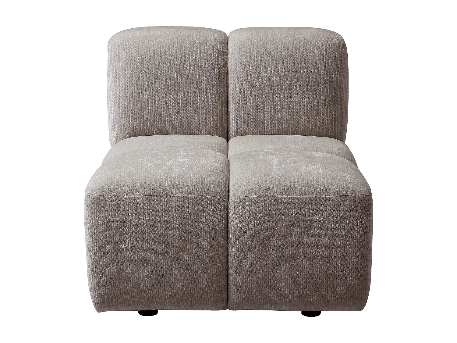 Fauteuil en tissu texturé taupe CARLIVI