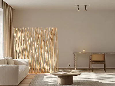 Séparateur de pièce en bois de teck - L. 170 x P. 25 x H. 180 cm - Naturel - GAYANA