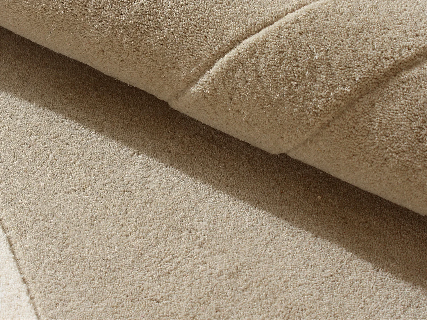 Tapis tufté en relief 100% laine - 160 x 230 cm - Beige - 2000g/m² - SELUNIA
