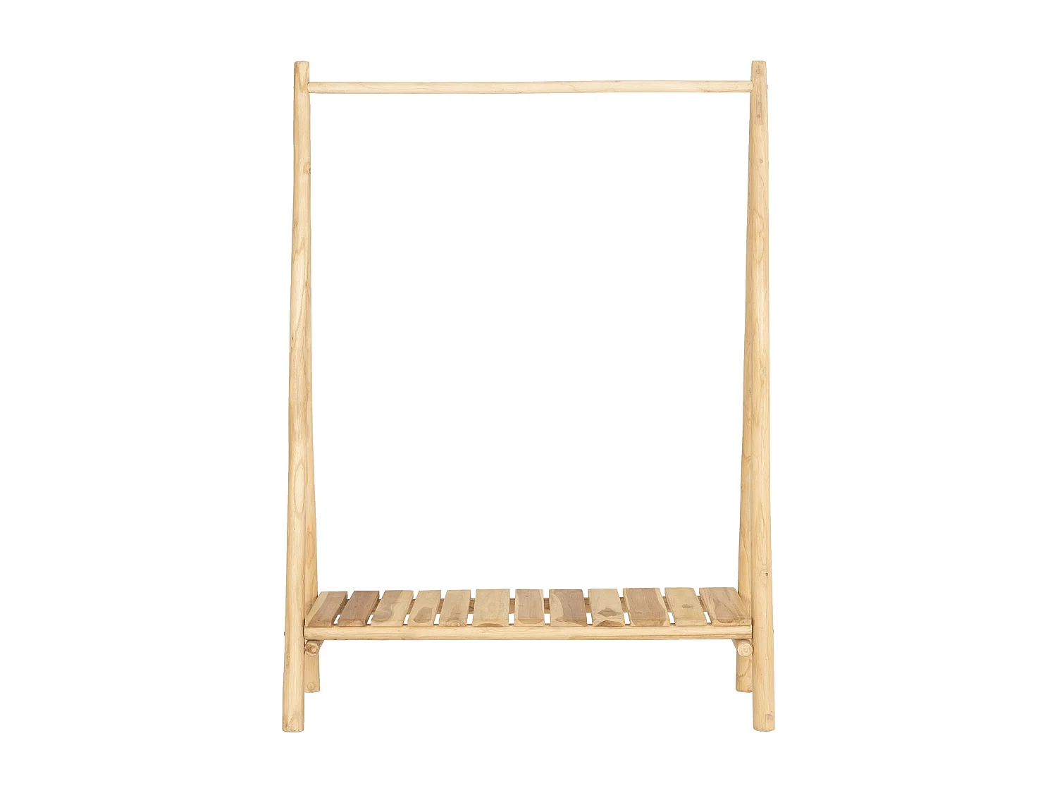 Portant à vêtements – Bois de teck – L118 cm – Coloris : Naturel clair - CALERINO