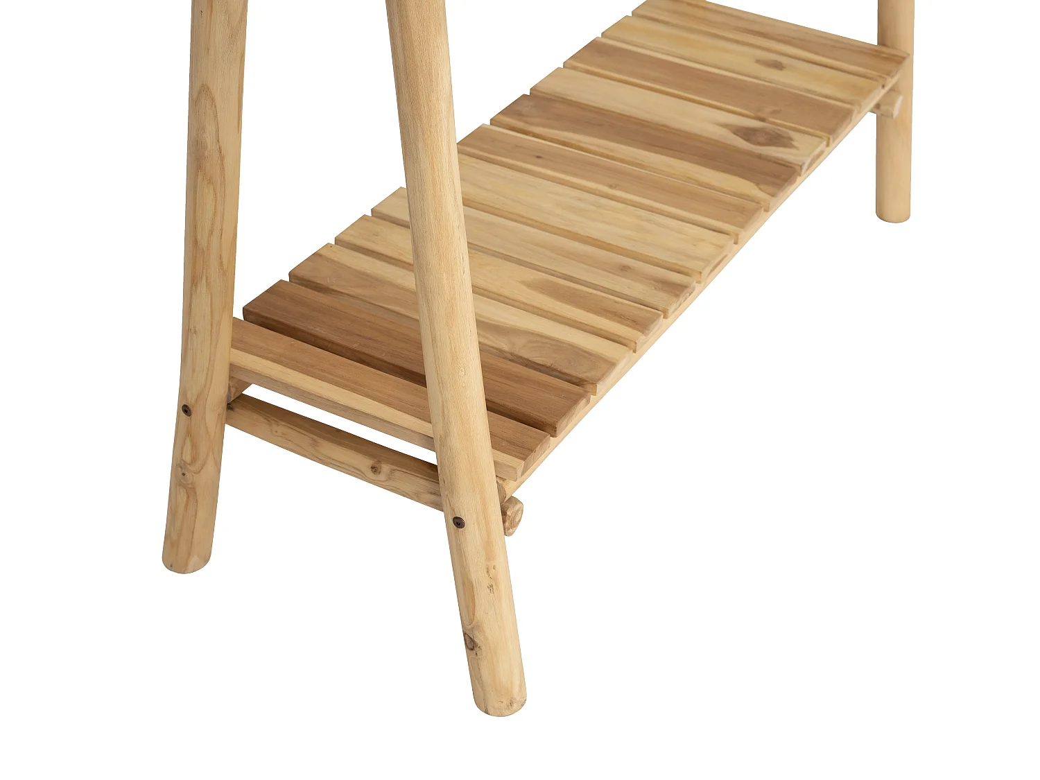 Portant à vêtements – Bois de teck – L118 cm – Coloris : Naturel clair - CALERINO