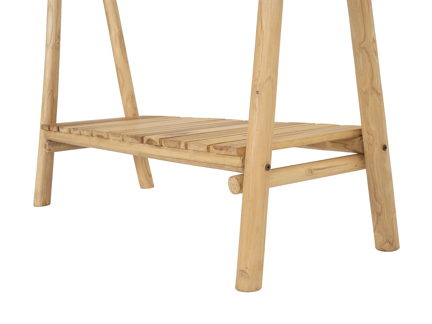 Portant à vêtements – Bois de teck – L118 cm – Coloris : Naturel clair - CALERINO