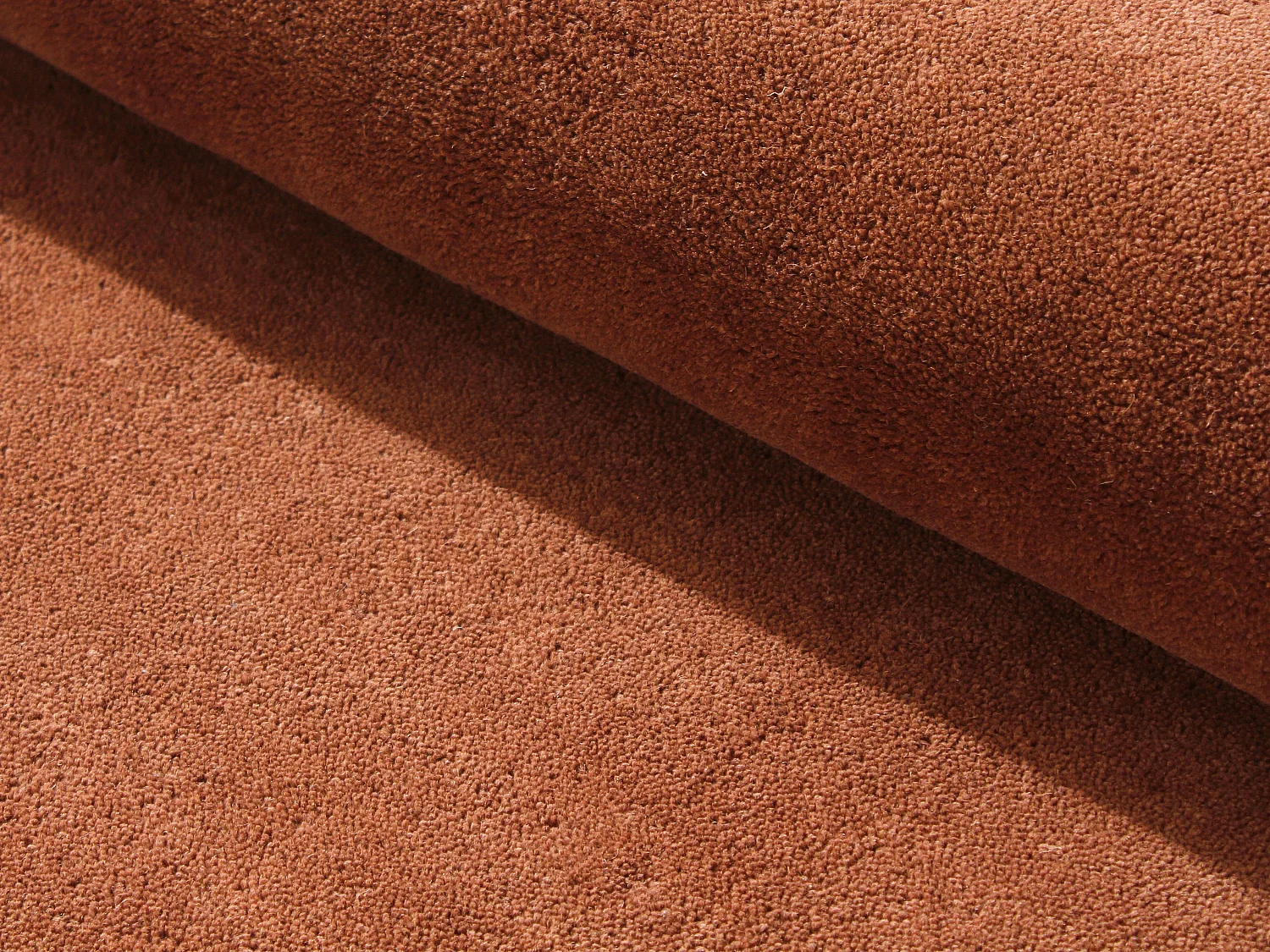Tapis rond 100% laine tissé à la main - D. 200 cm - Terracotta - 1800g/m² - SELINA