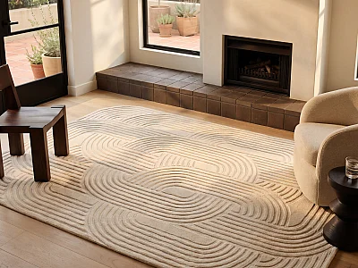 Getuft vloerkleed 100% wol - 200 x 290 cm - Beige - 2200g/m² - ARANEL