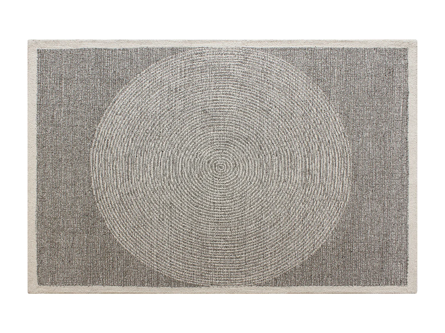 Tapis tufté 100% laine - 200 x 290 cm - Gris - 1800g/m² - NELUNE