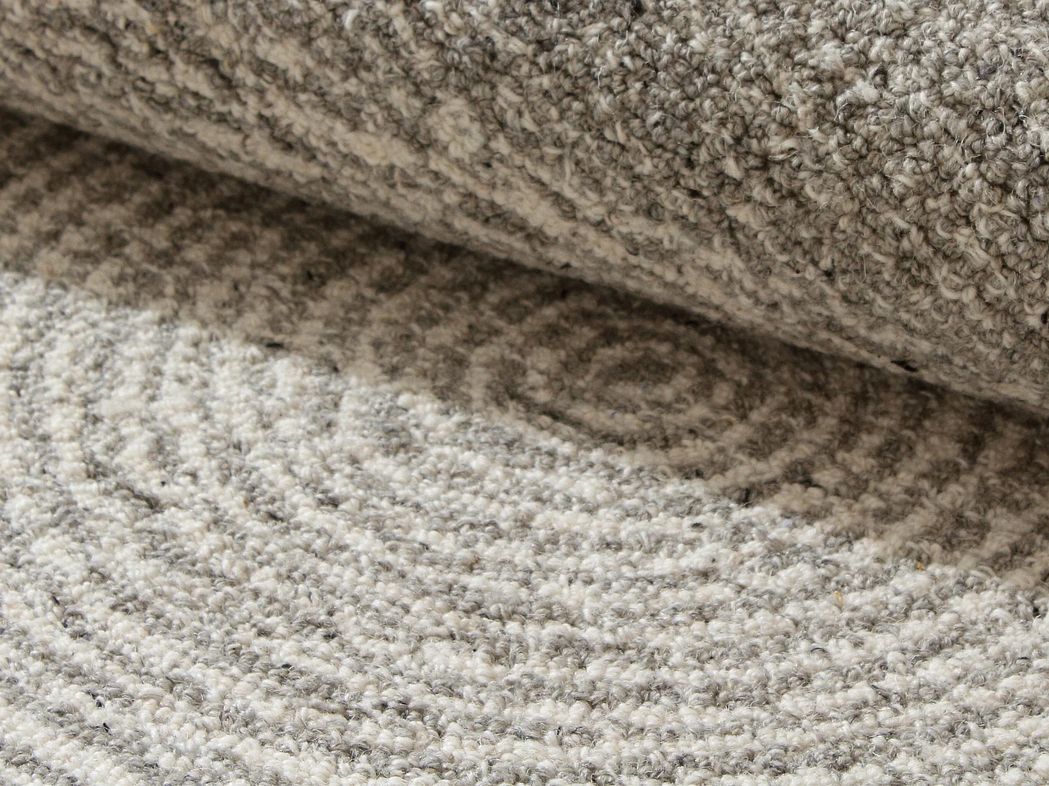 Tapis tufté 100% laine - 160 x 230 cm - Gris - 1800g/m² - NELUNE