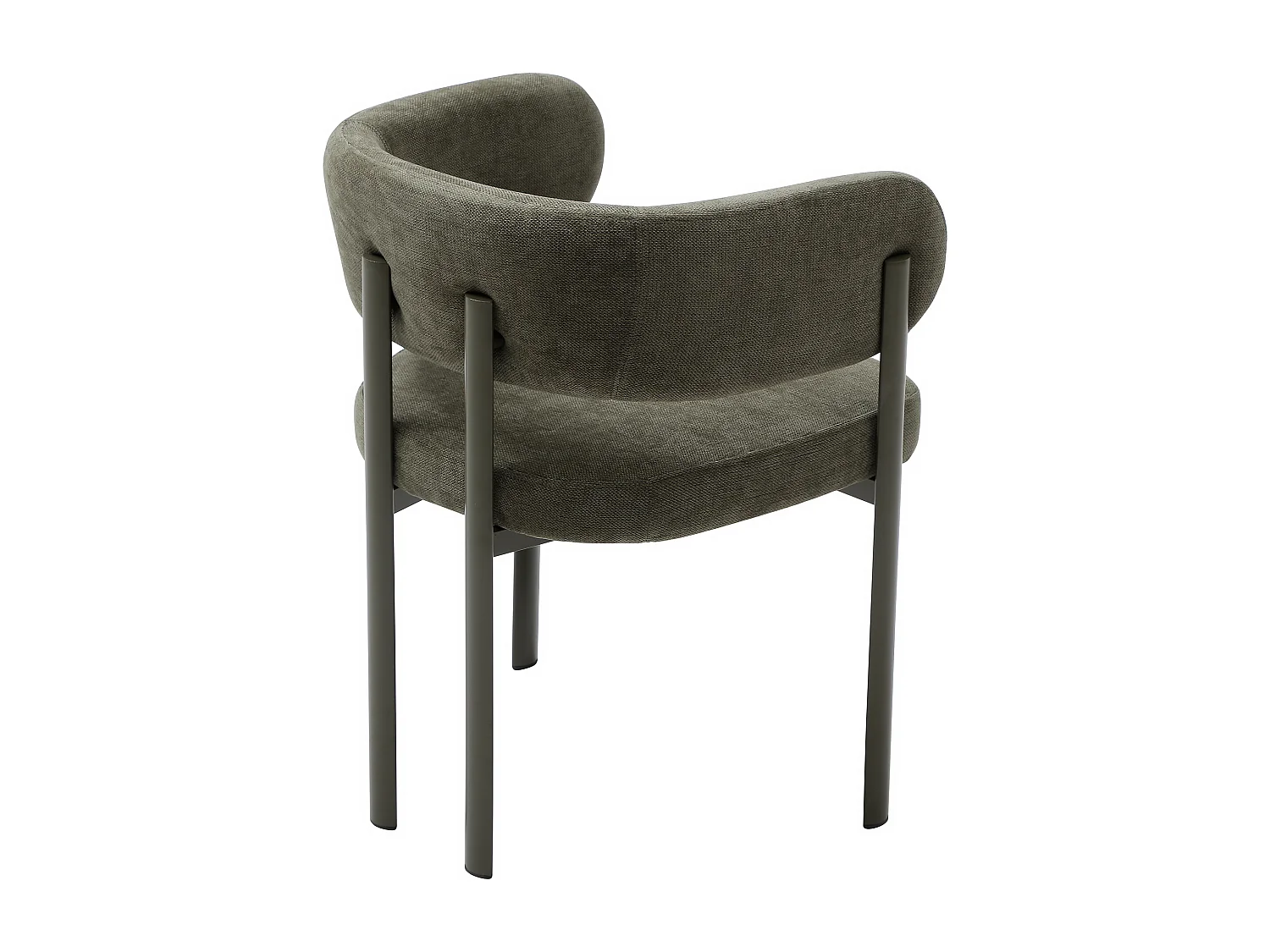 Lot de 2 chaises en tissu et métal - Vert - CIBARO