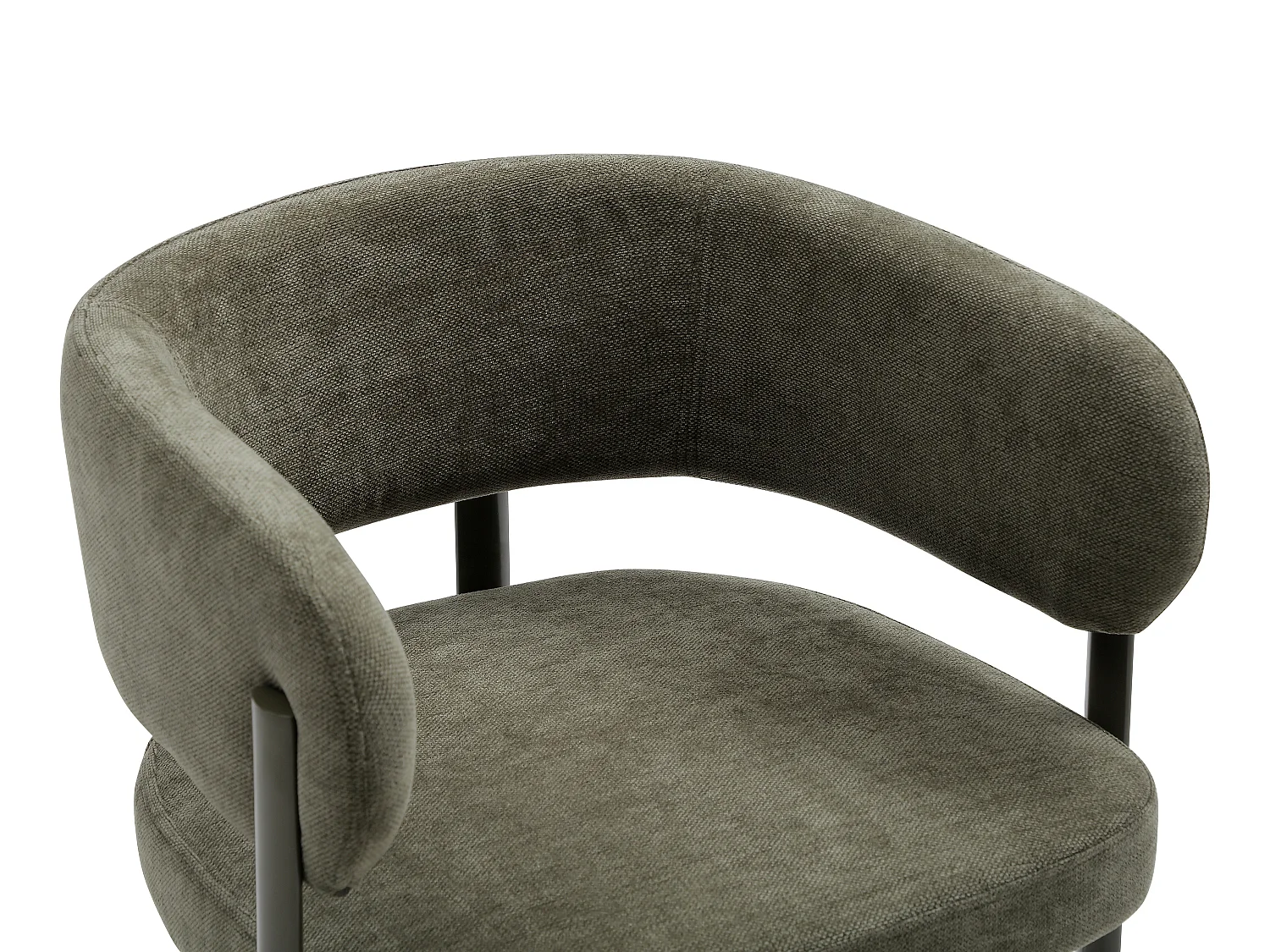 Lot de 2 chaises en tissu et métal - Vert - CIBARO