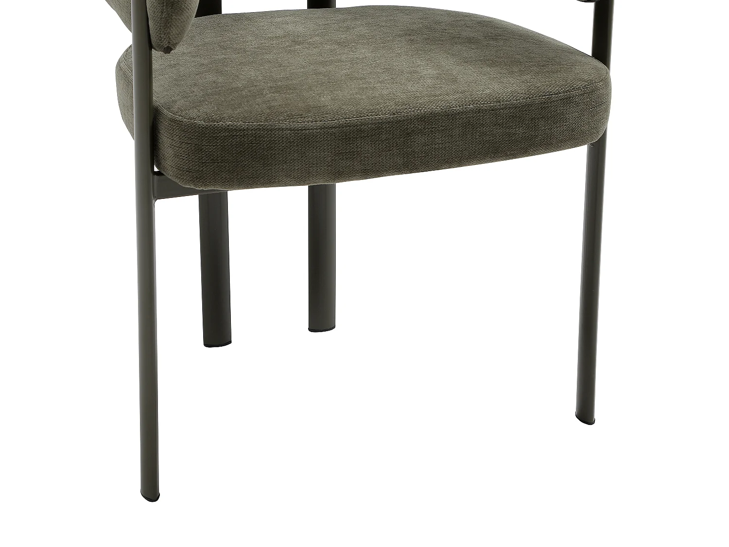 Lot de 2 chaises en tissu et métal - Vert - CIBARO
