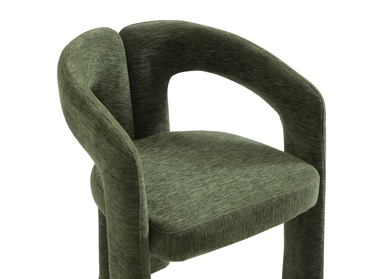Chaise en tissu texturé - Vert - SAVINSKY