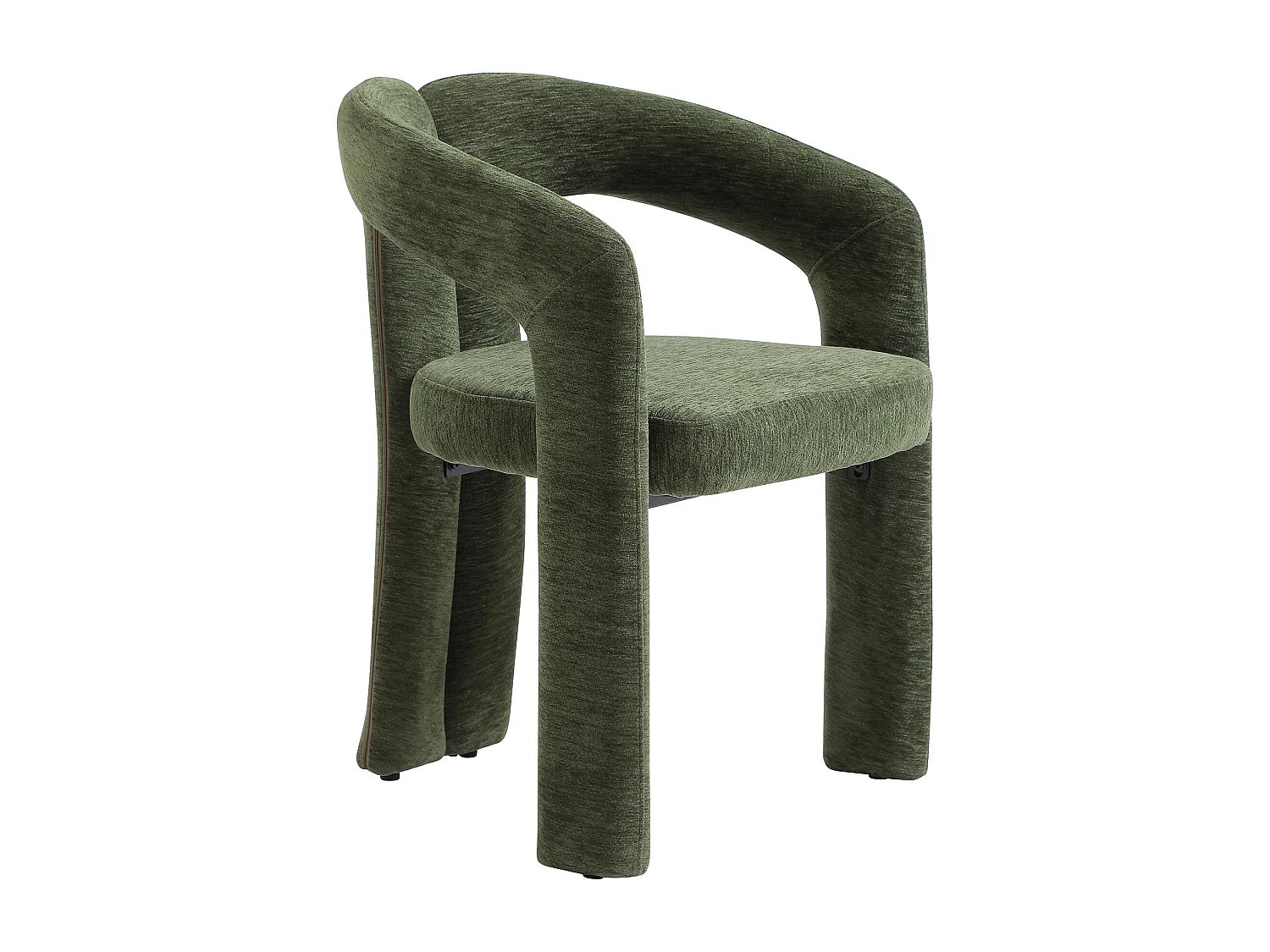 Chaise en tissu texturé - Vert - SAVINSKY
