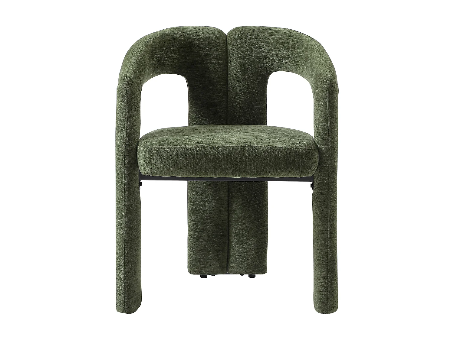 Chaise en tissu texturé - Vert - SAVINSKY