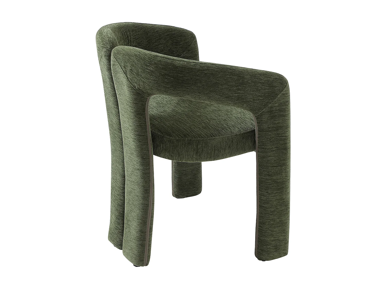 Chaise en tissu texturé - Vert - SAVINSKY