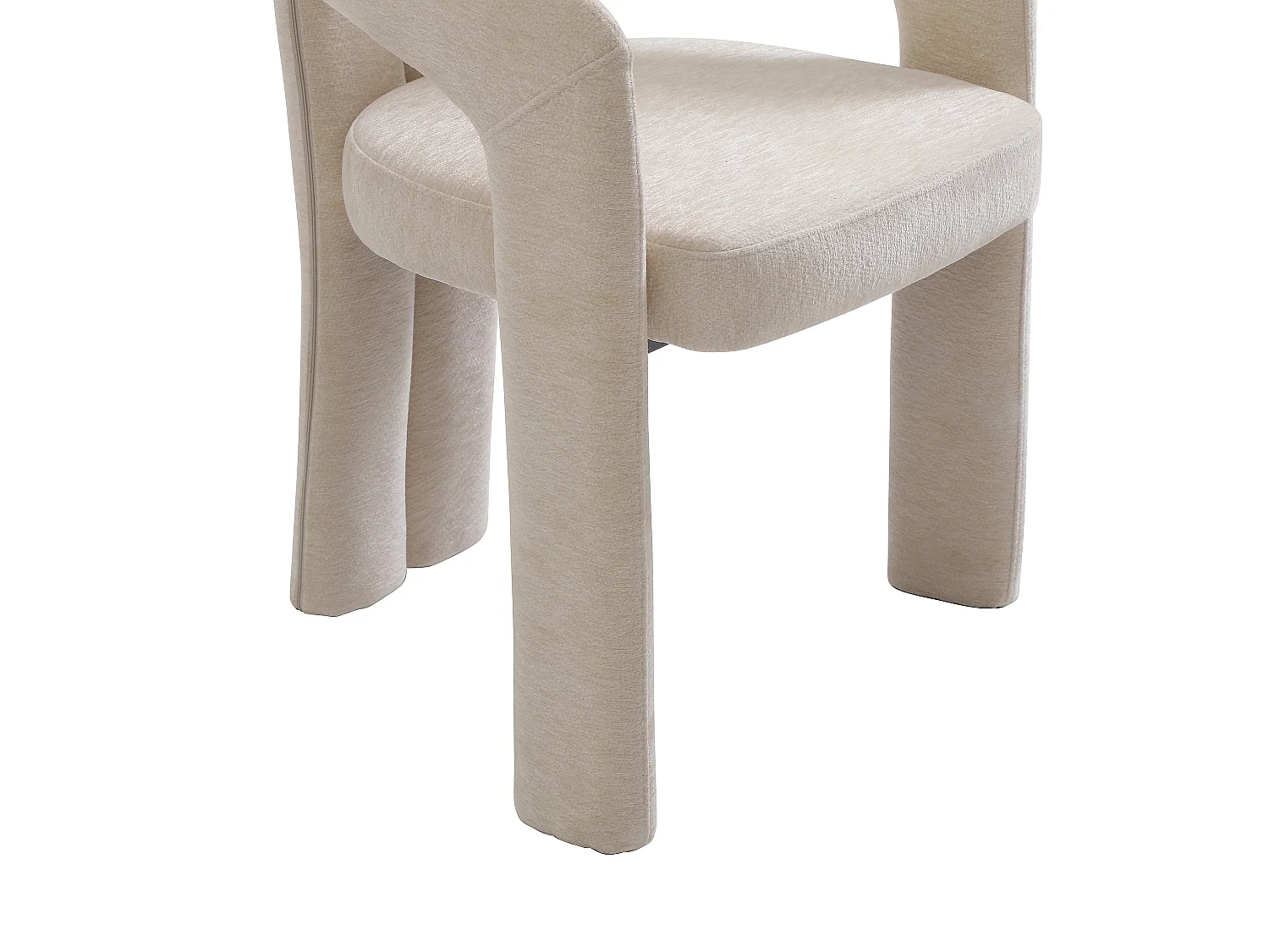 Chaise en tissu texturé - Beige - SAVINSKY