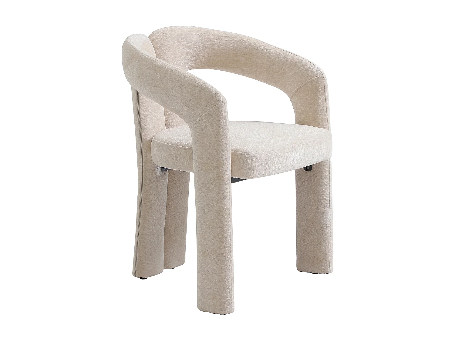 Chaise en tissu texturé - Beige - SAVINSKY