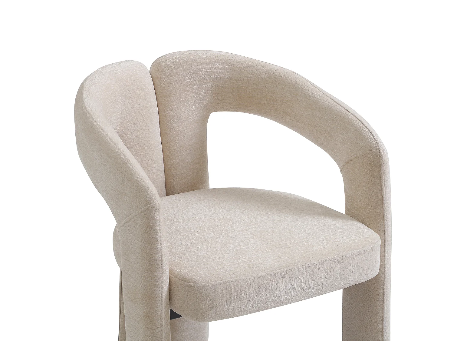 Chaise en tissu texturé - Beige - SAVINSKY