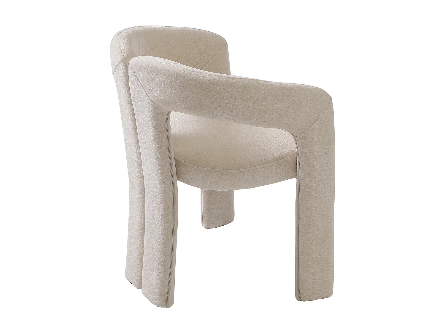 Chaise en tissu texturé - Beige - SAVINSKY