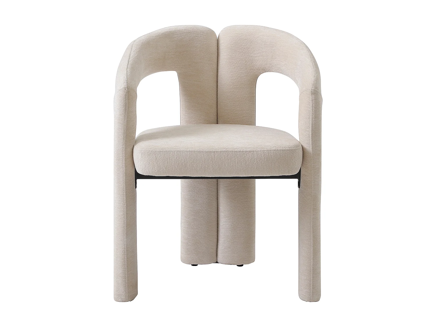 Chaise en tissu texturé - Beige - SAVINSKY