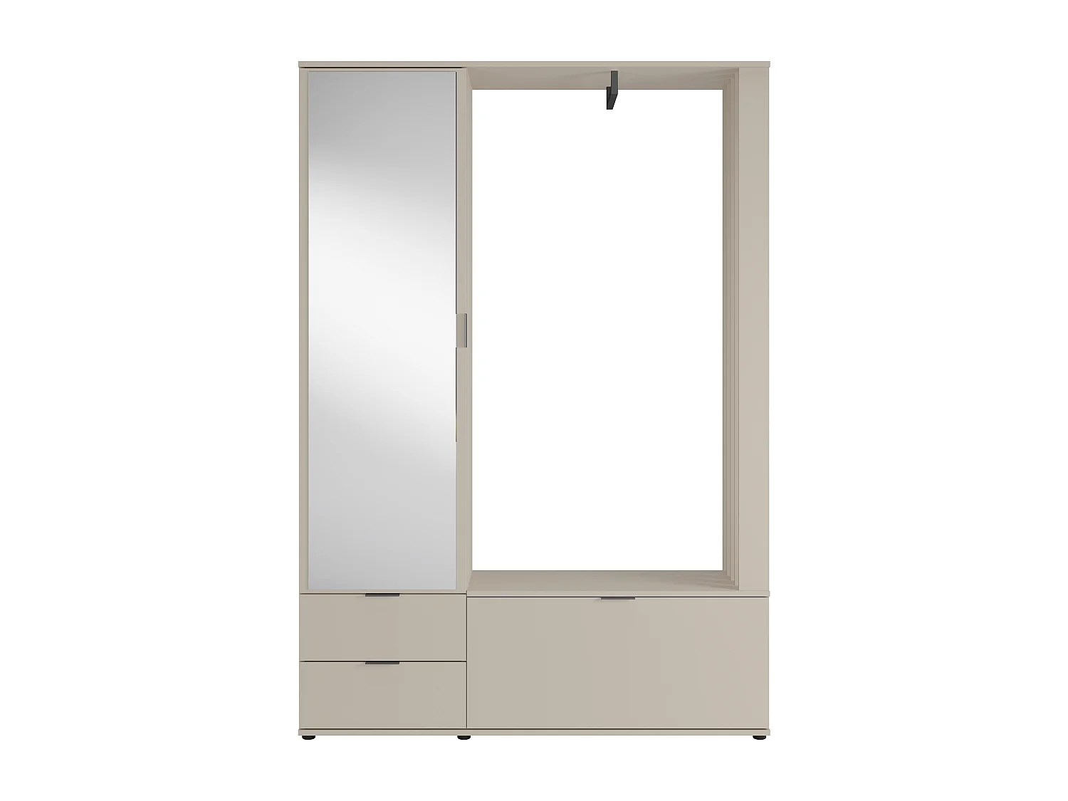 Vestiaire avec rangements et penderie - Beige - CEDRELA