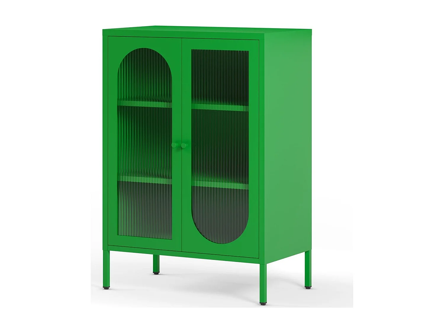 Buffet 2 portes en métal vert électrique 70 cm - Ysia