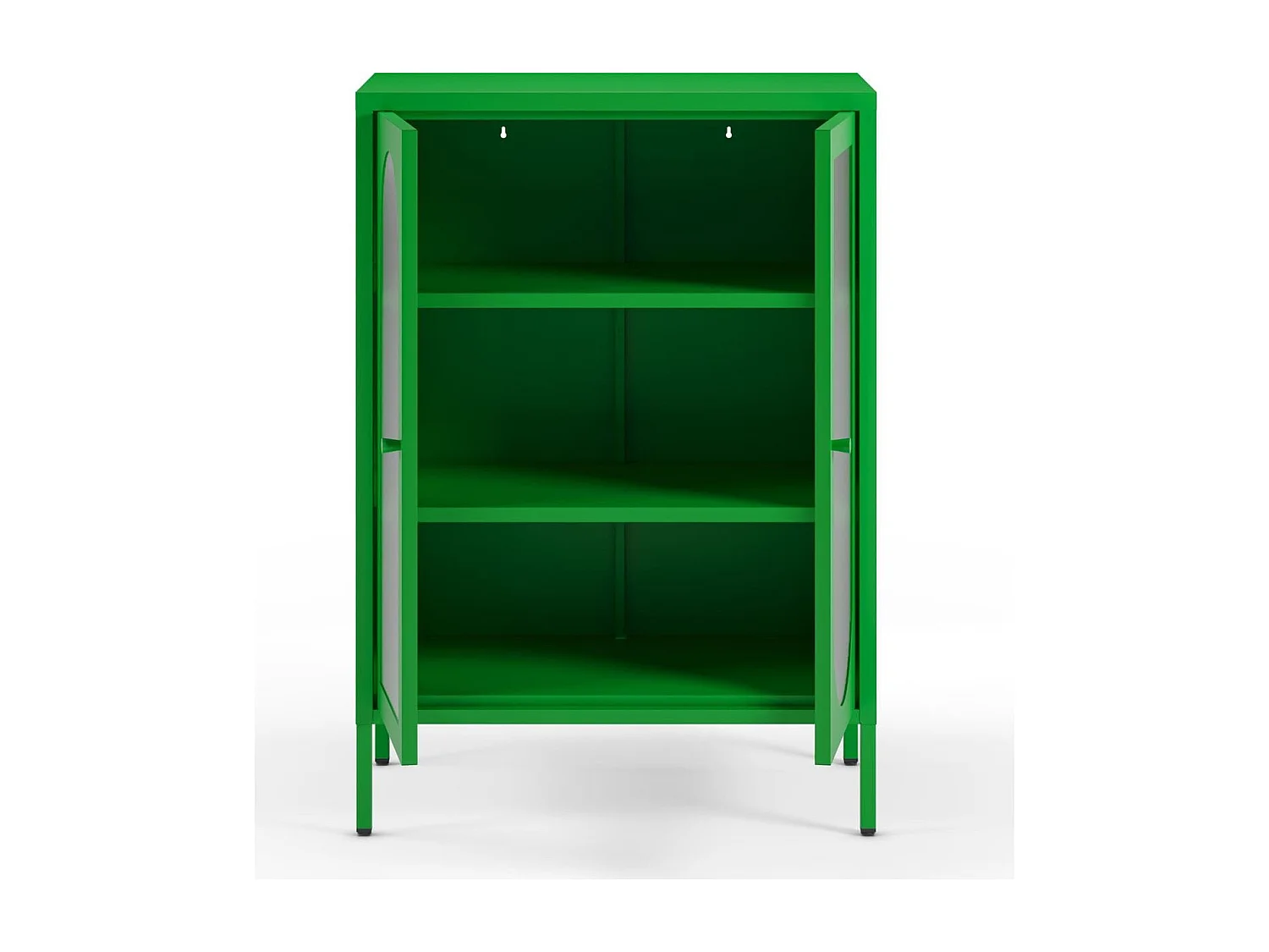 Buffet 2 portes en métal vert électrique 70 cm - Ysia