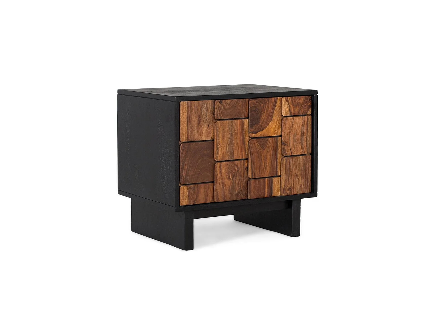 Stoliki nocne z drewna mango 56 cm, rustykalny, etniczny, nowoczesny styl - 50x56x40