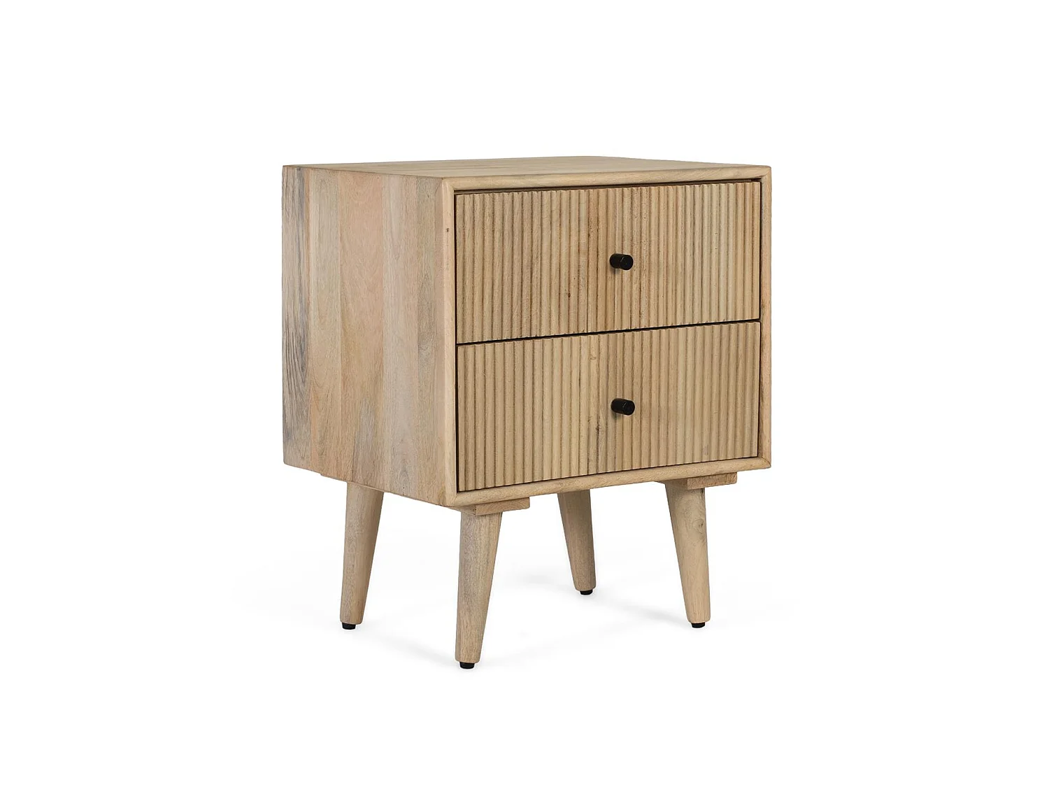 Stoliki nocne z drewna mango 50 cm w nowoczesnym stylu nordyckim - 61x50x40