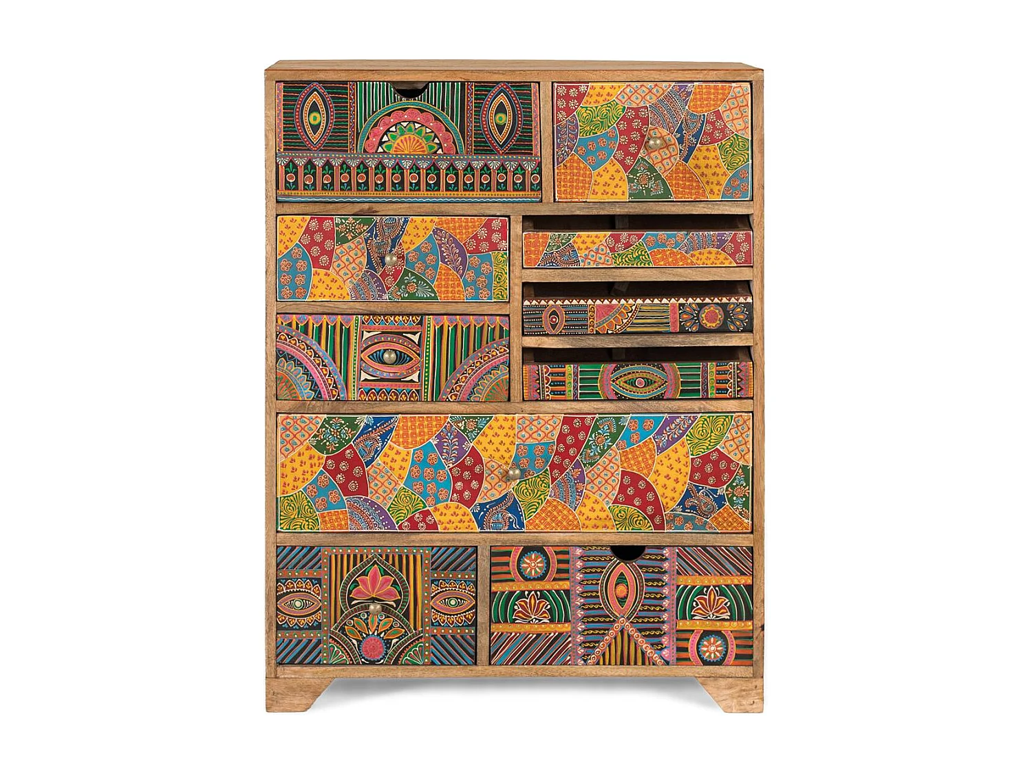 Hohes Sideboard aus massivem Mangoholz 90 cm hoch