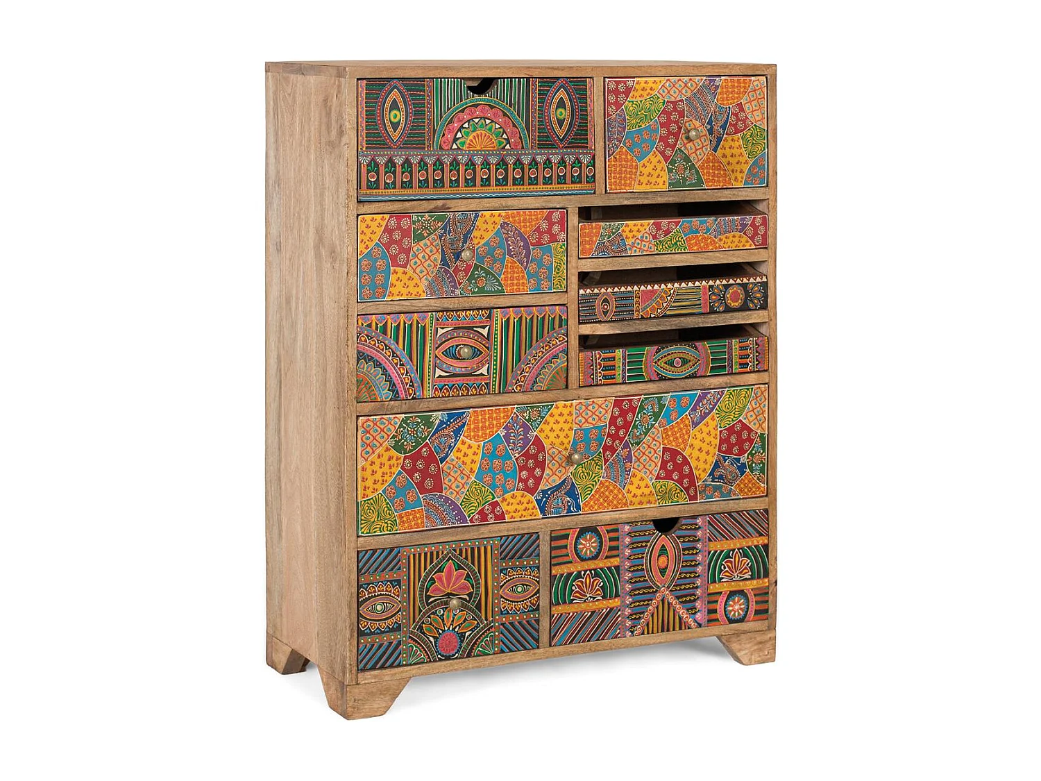 Hohes Sideboard aus massivem Mangoholz 90 cm hoch