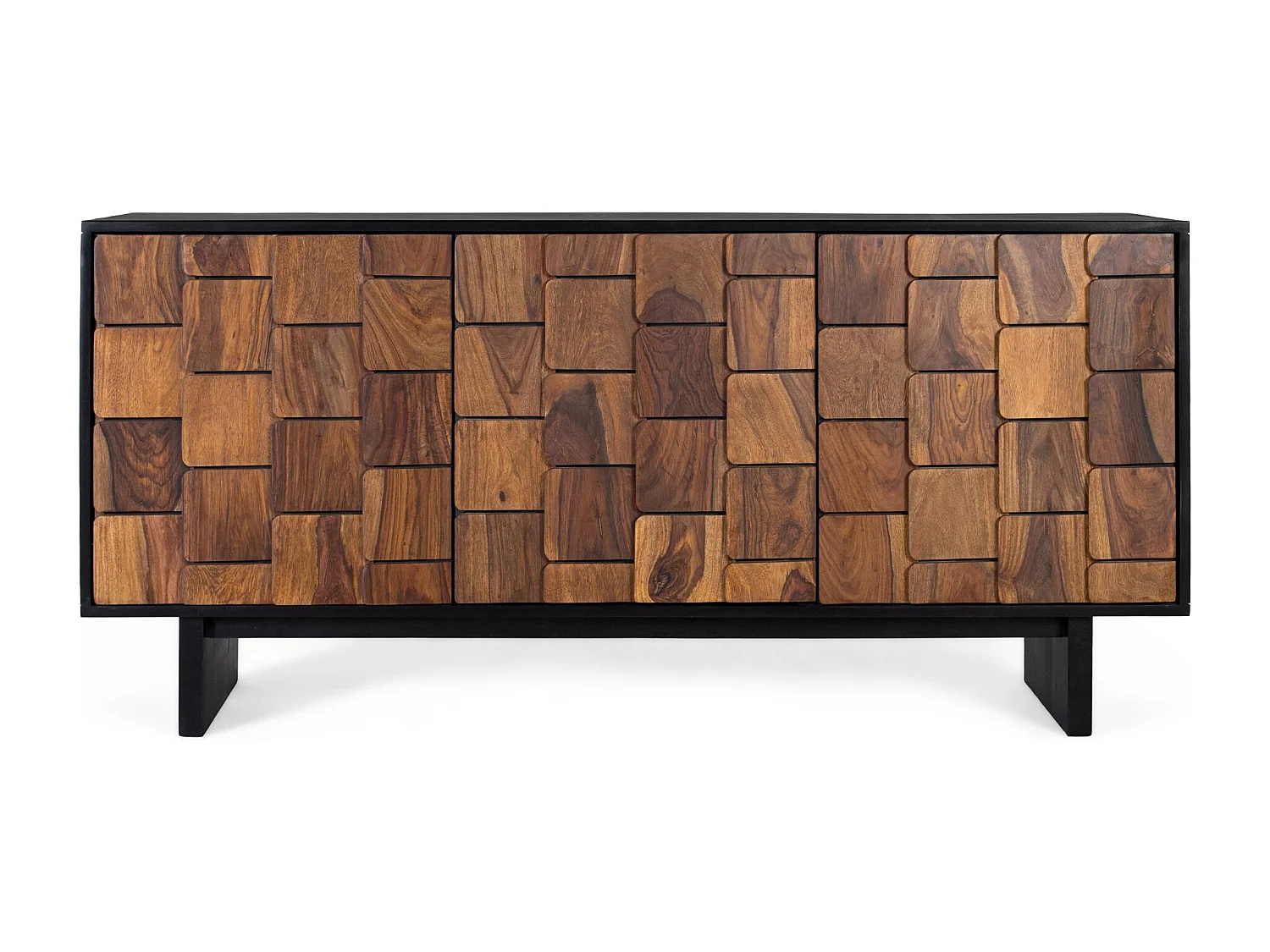 Aparador fabricado en madera mango con tres puertas 160 cm