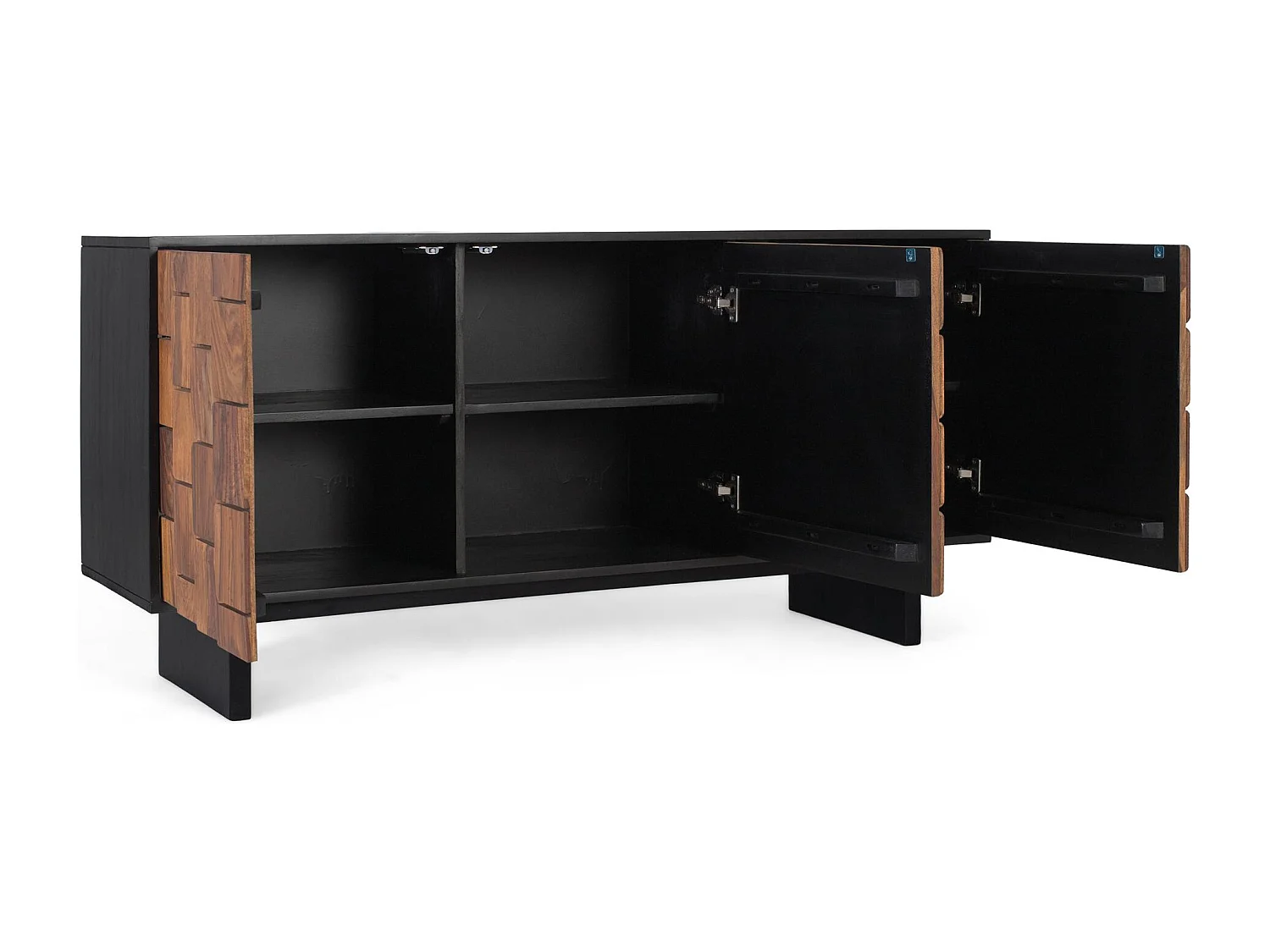 Aparador fabricado en madera mango con tres puertas 160 cm