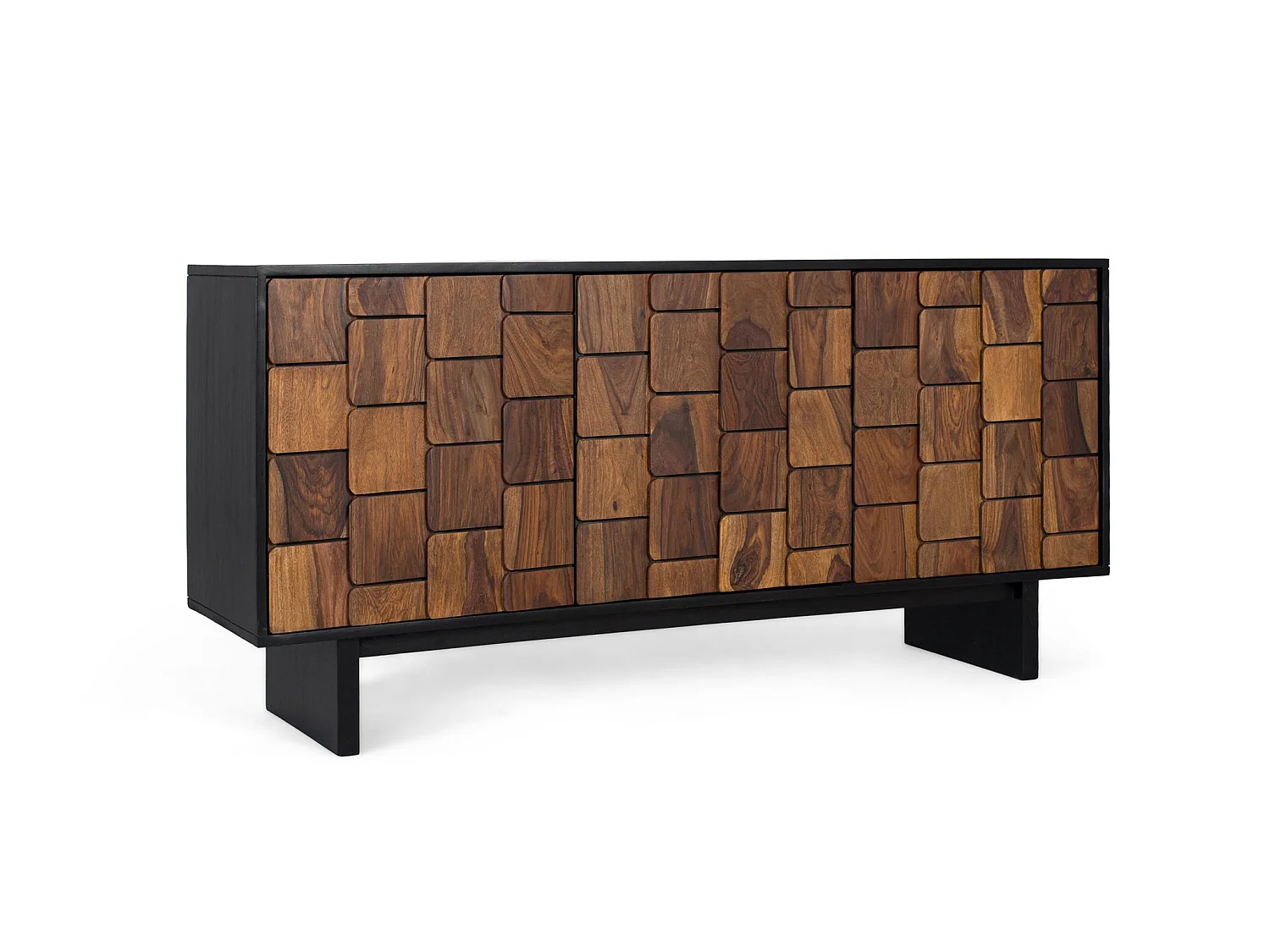 Dressoir van mangohout, rustieke etnische moderne stijl - 75x160x40