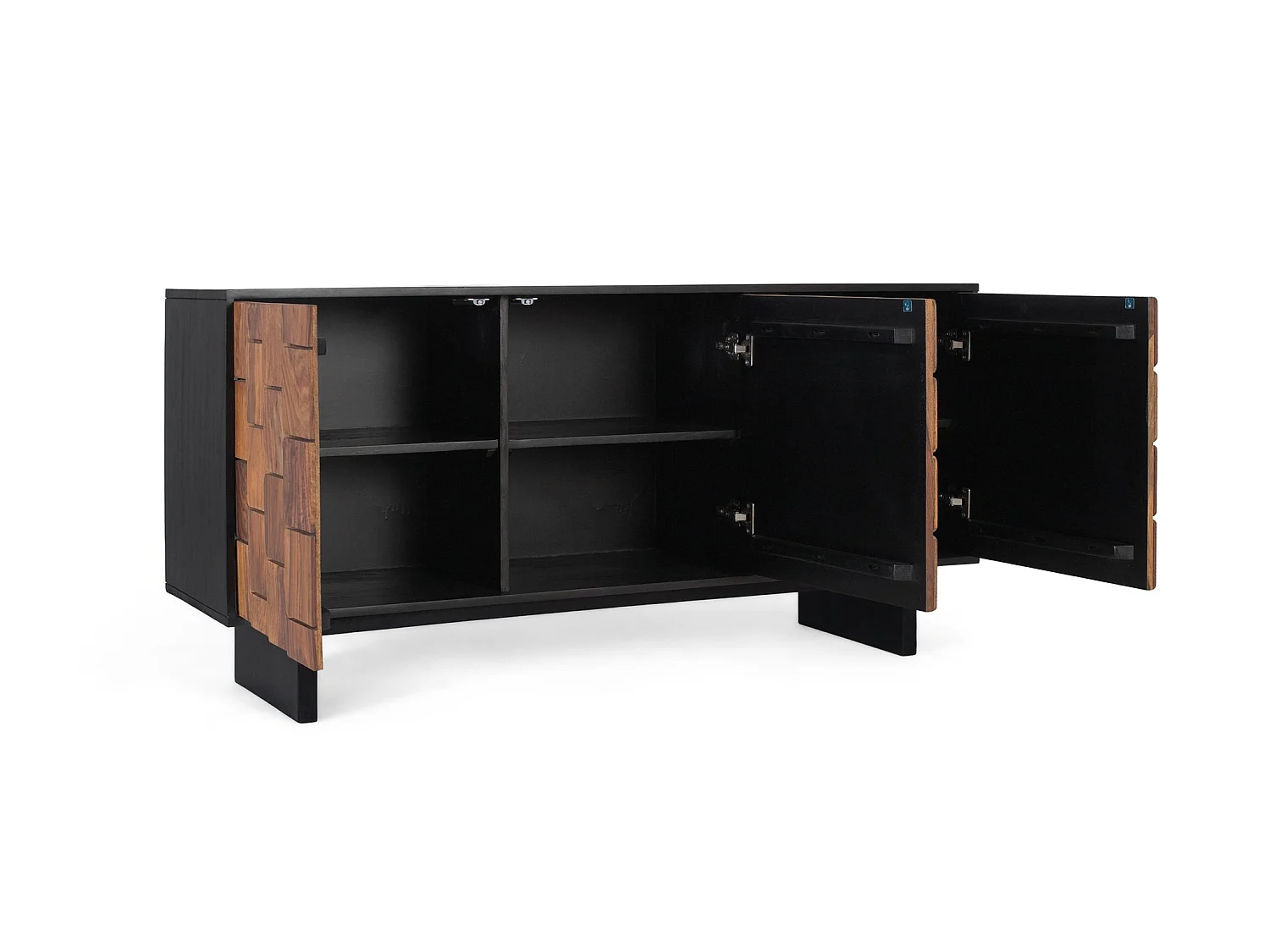 Dressoir van mangohout, rustieke etnische moderne stijl - 75x160x40