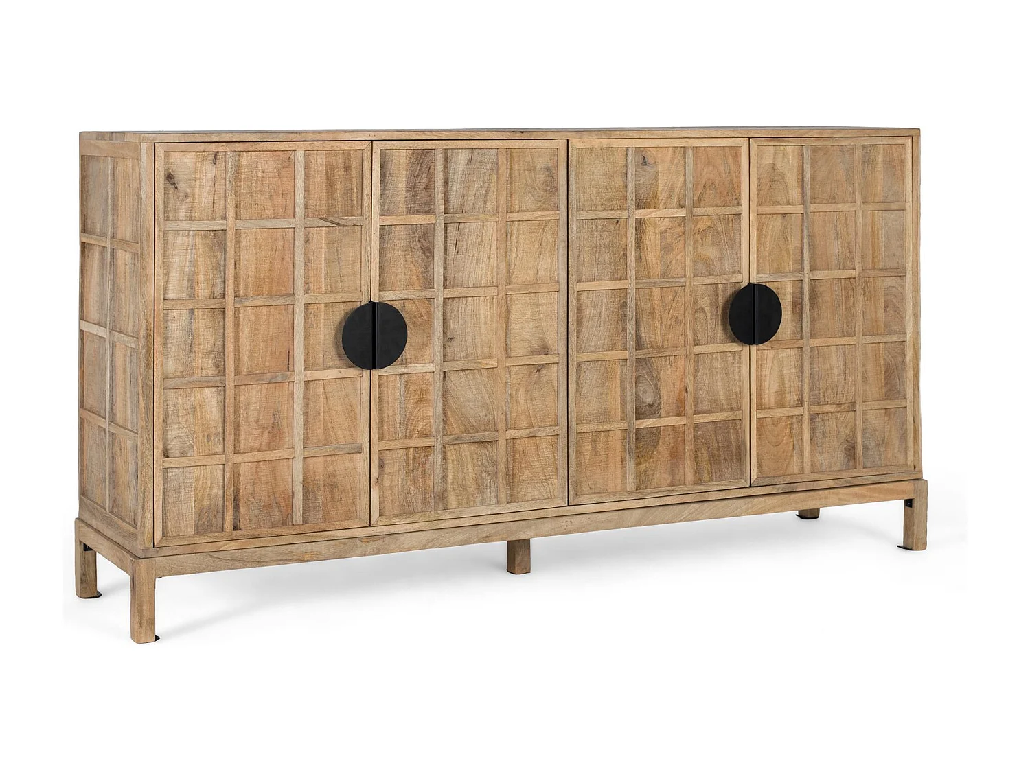 Aparador cuatro puertas fabricado en madera maciza de mango 175 cm