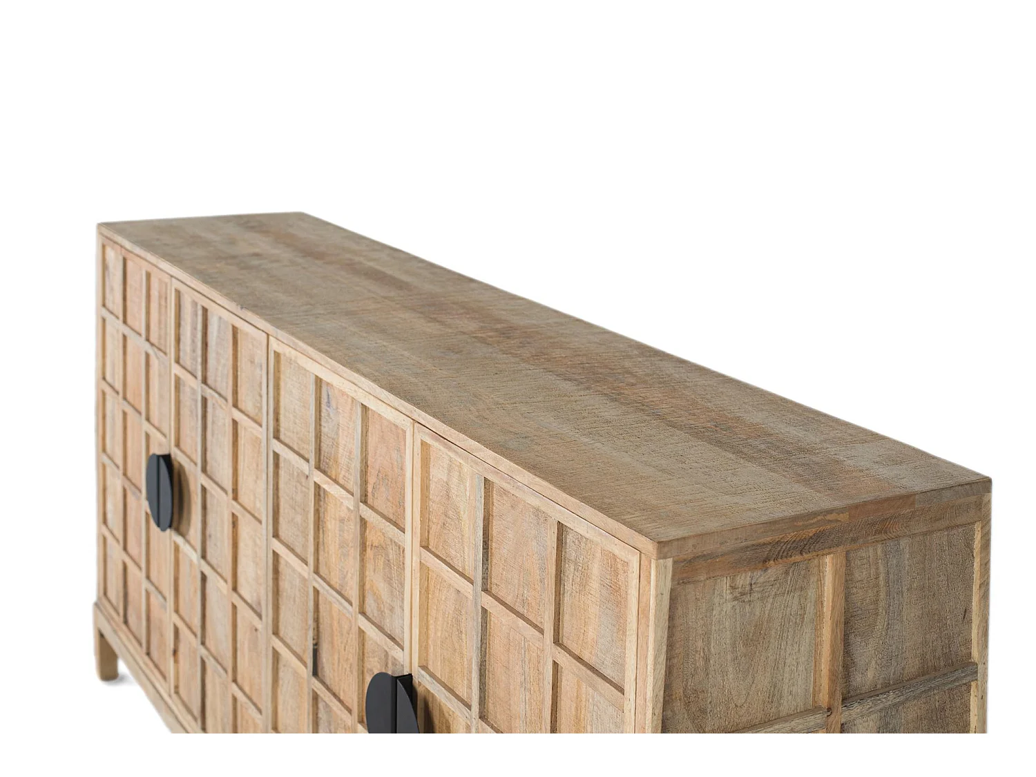 Dressoir van mangohout in Japandi-stijl - 91x175x41