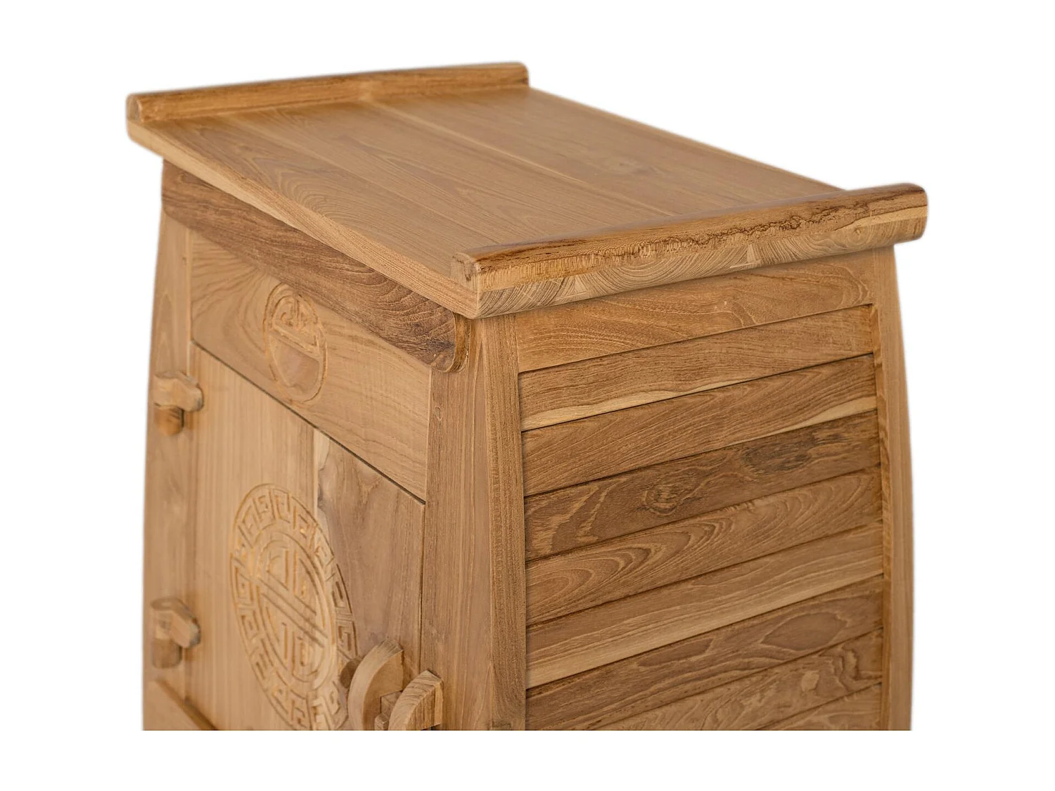 Nachttisch aus massivem Teakholz 60 cm hoch