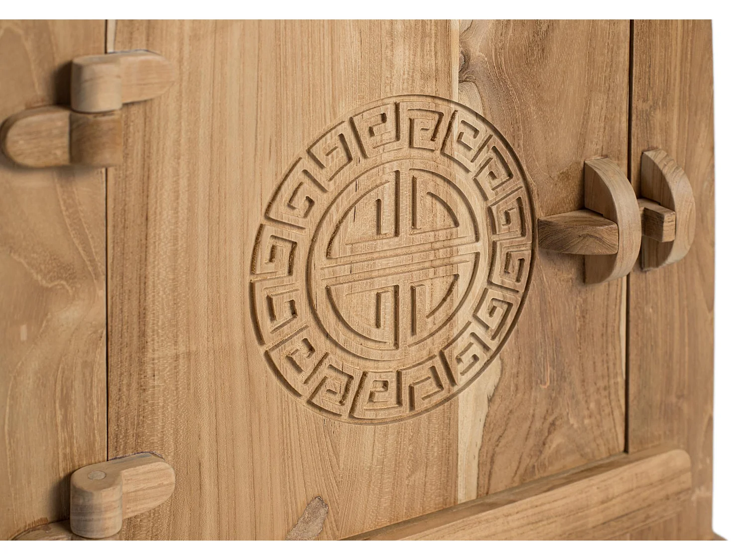 Nachttisch aus massivem Teakholz 60 cm hoch