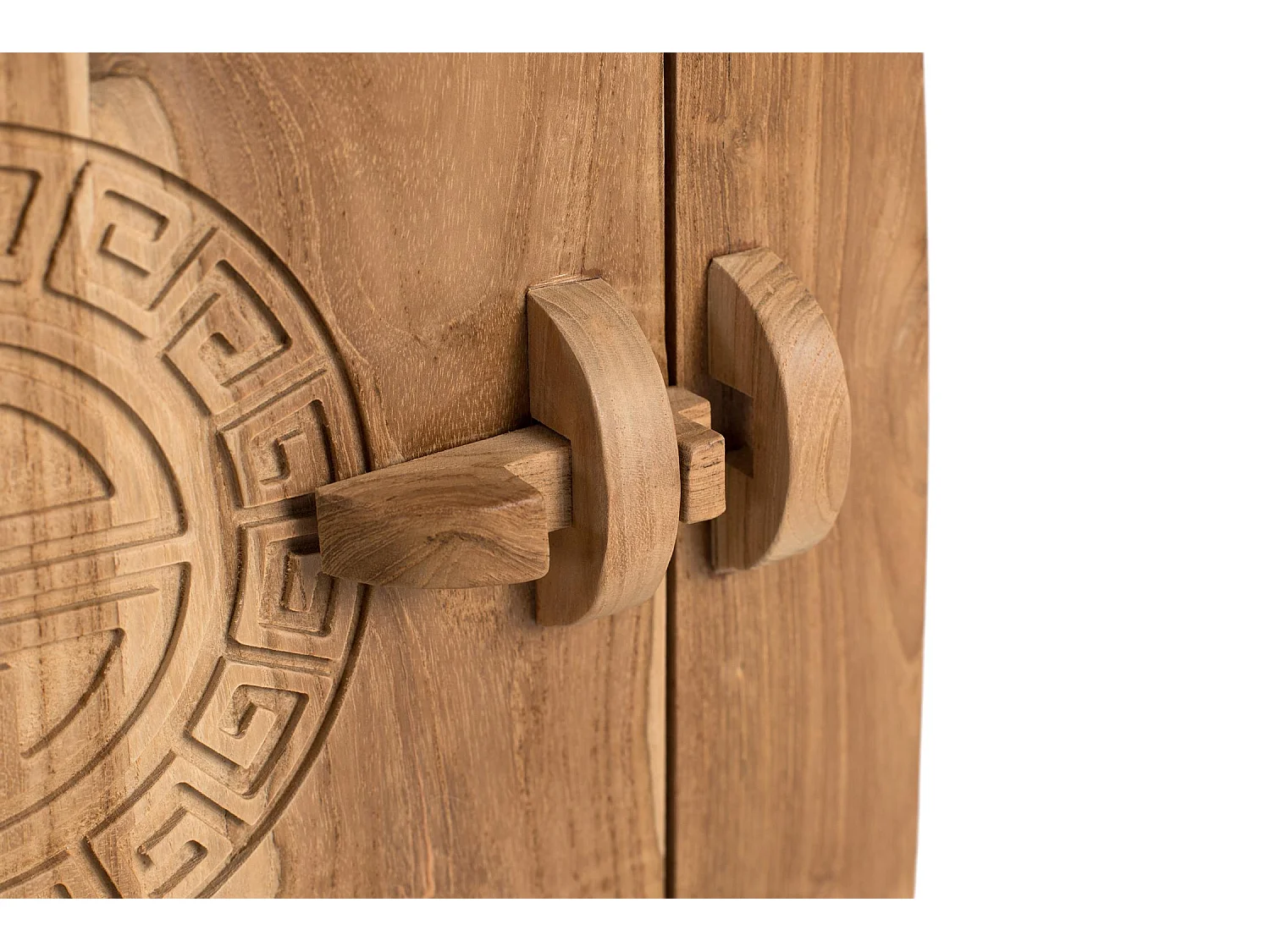 Nachttisch aus massivem Teakholz 60 cm hoch