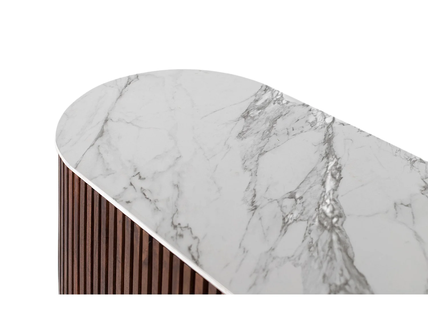 TV-Ständer aus Mangoholz mit geschwungenen Seiten 160 cm