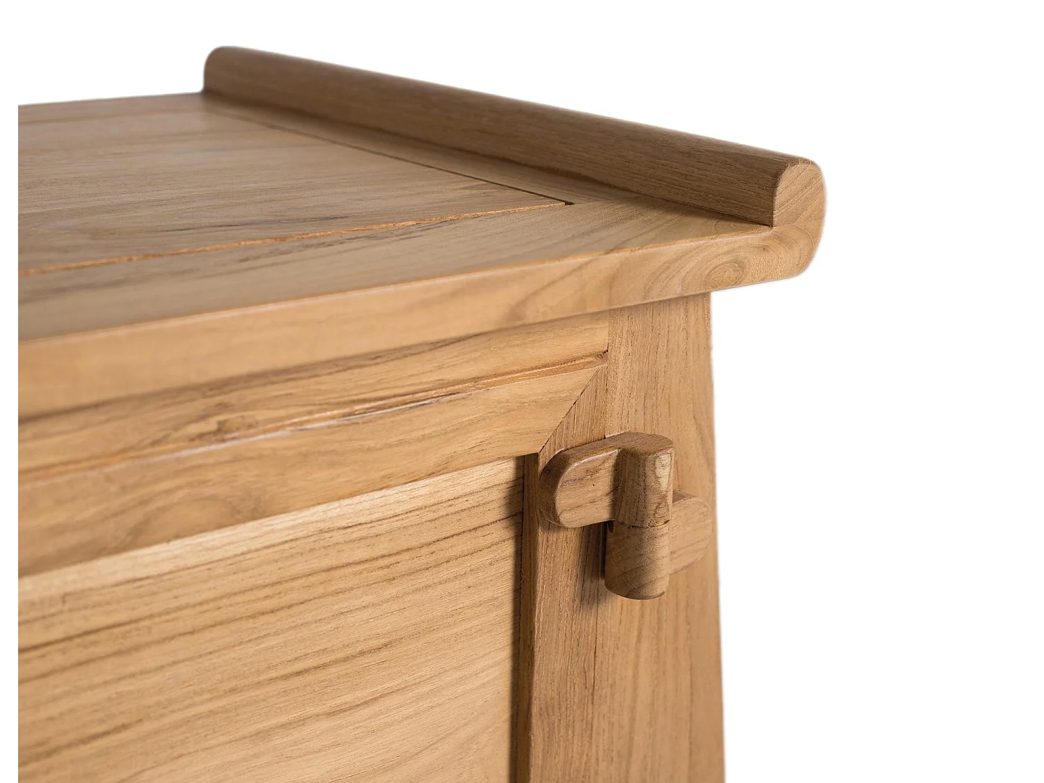 Coffre en teck massif naturel 114 cm