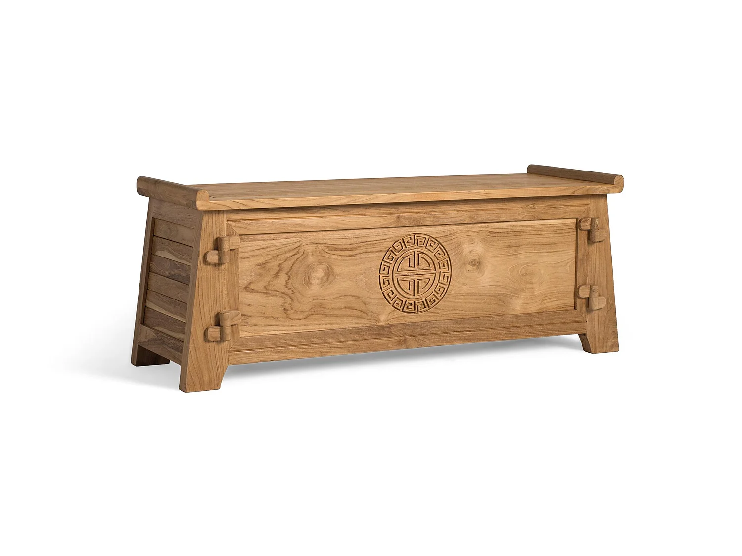 Kommode i naturlig, heltre teak, 114 cm